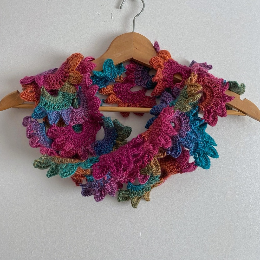 Lacy Leaf Handcrafted Crochet Scarf